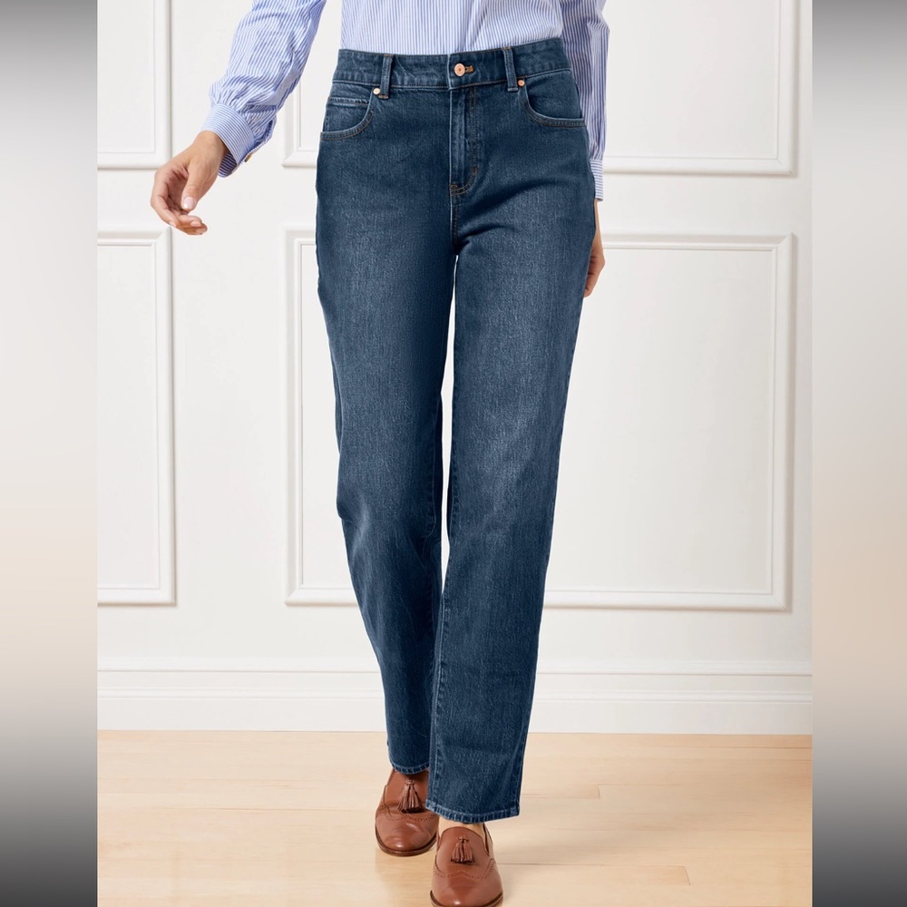 NWOT TALBOTS HIGH WAIST RELAXED JEANS - HURON WASH